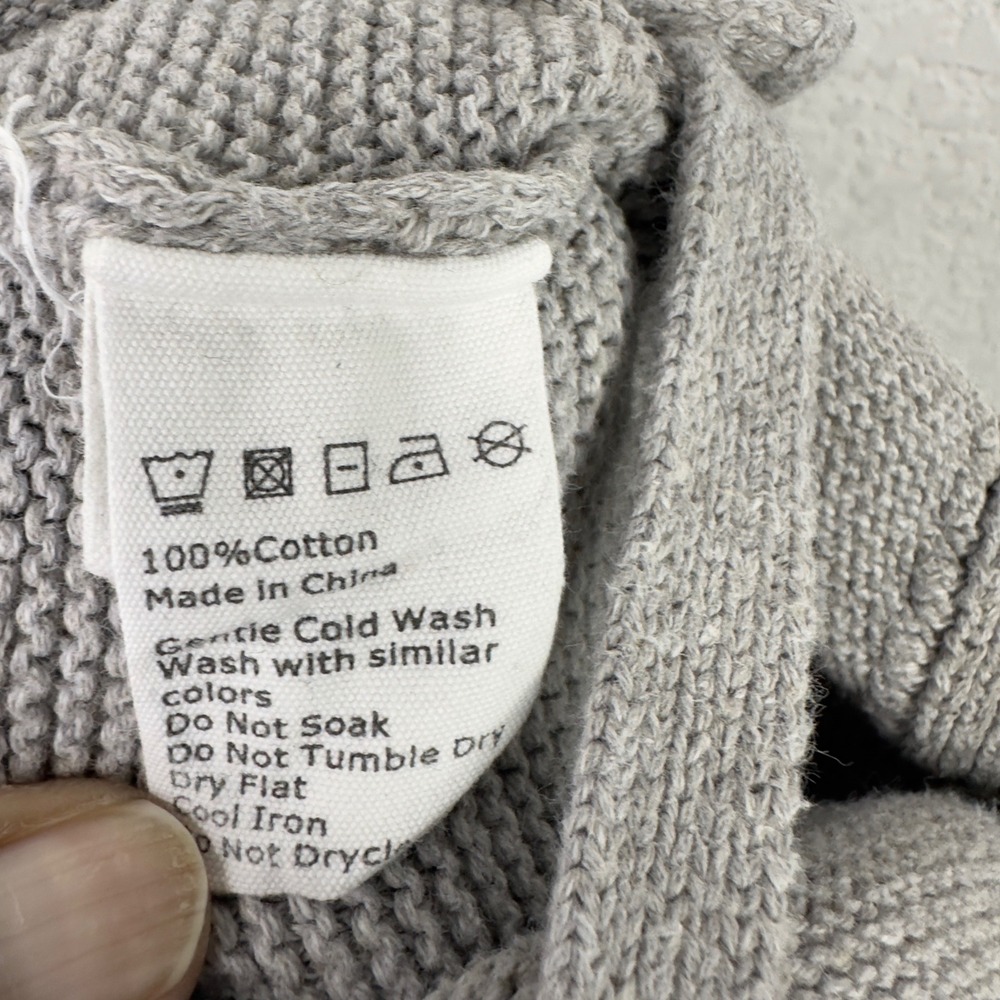 Jamie Kay Romper Kids 2Y Gray Cotton Knit Overalls Jumper Neutral Minimalist - Picture 6 of 7
